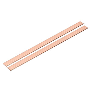 2 Pcs Copper Flat Bar, 0.04" x 3/8" x 13'' C110 Solid Copper Bus Bar Stock Plate Solid Metal Sheets for DIY Crafts, Repairs, Electrical (1mm x 10mm x 330mm)