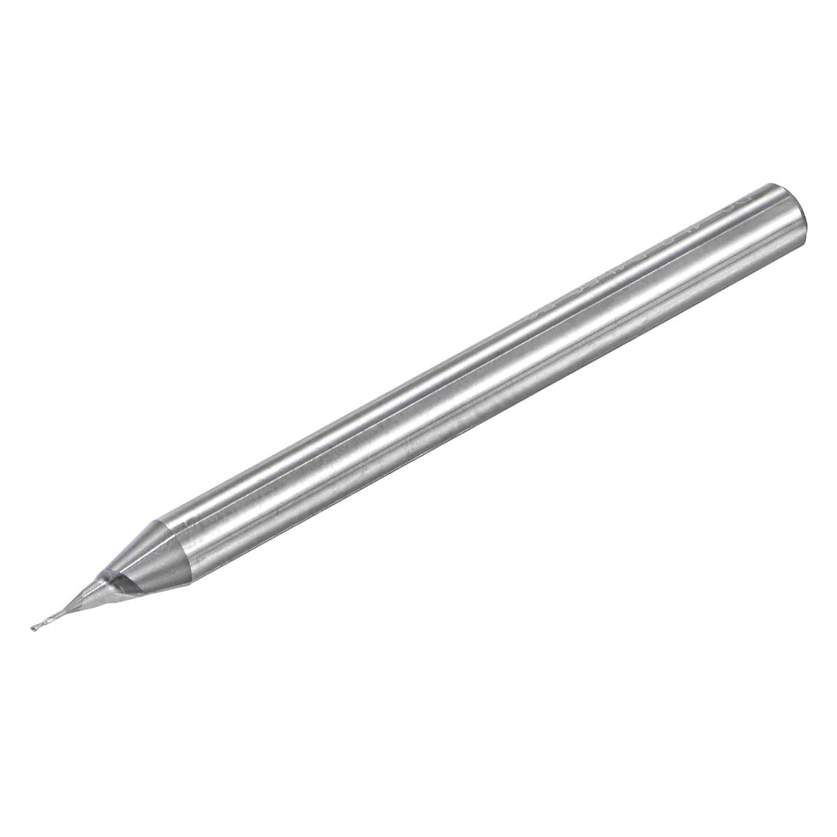Square Nose End Mill, 0.4mm Solid Carbide Long Reach CNC Router Bits 2 Flutes Milling Cutter with Extended Neck, 2mm Cutting Length 4mm Shank