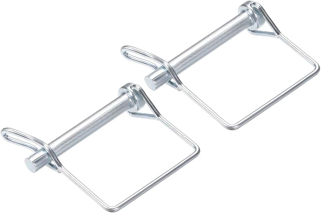 Shaft Locking Pin w Ear - 9mm x 70mm Coupler Pin for Farm Trailers Wagons Lawn Garden in Square 2Pcs