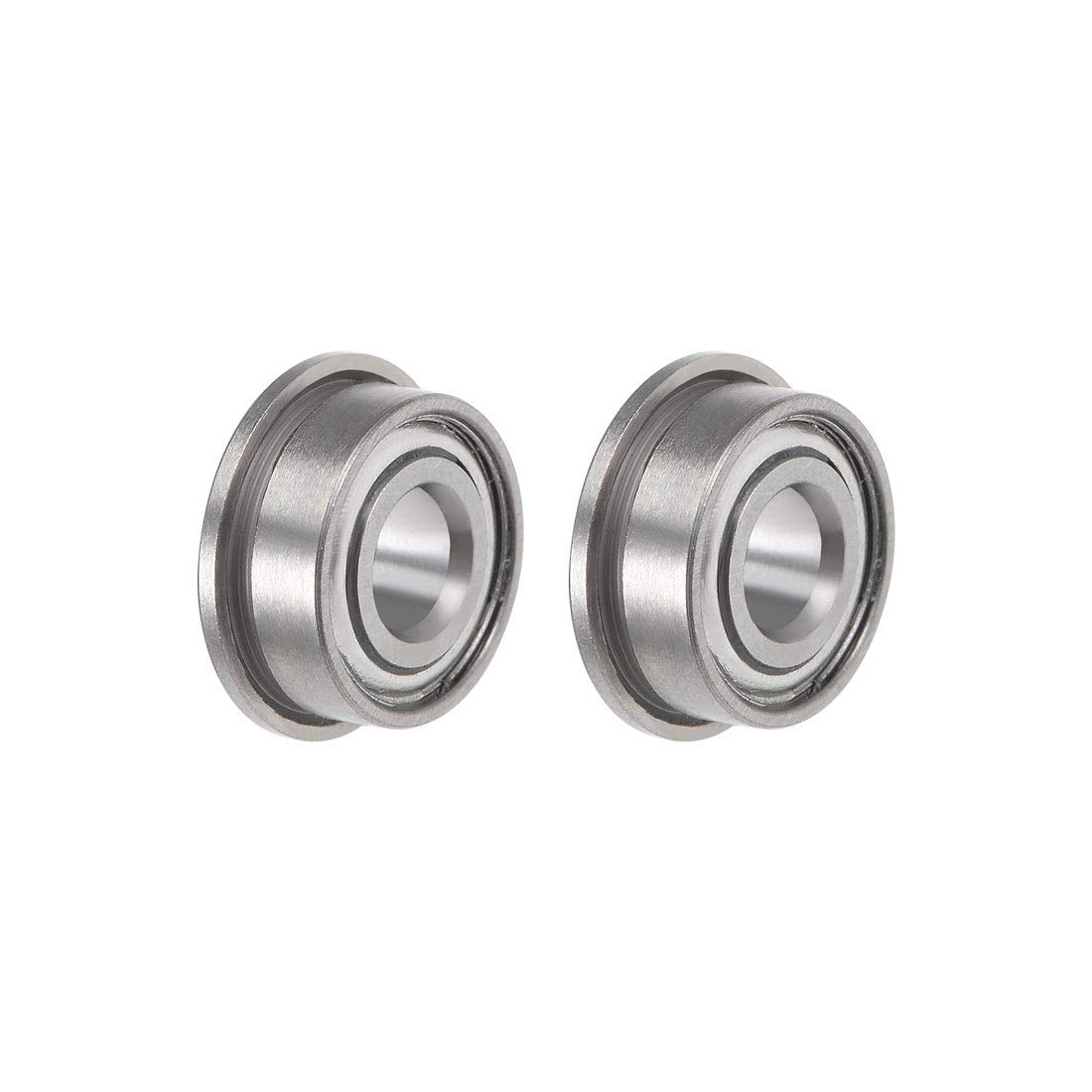 MF104ZZ Flanged Ball Bearing 4x10x4mm Shielded Chrome Steel Flange Rip Bearings 2pcs
