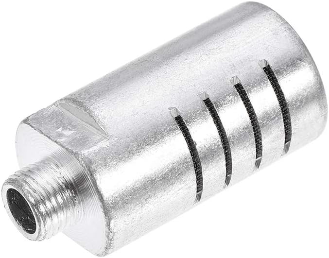 Pneumatic Air Muffler G1/8 Male Thread Strainer Aluminum Alloy Breather Exhaust Muffler
