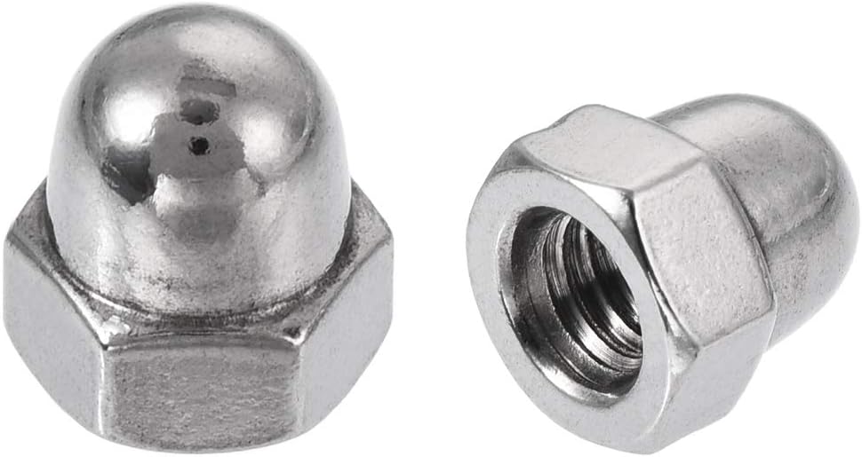 Acorn Hex Cap Nuts - 20Pcs M4 Dome Nuts 304 Stainless Steel Hexagon Decorative Cap Nut for Screws Bolts Silver Tone