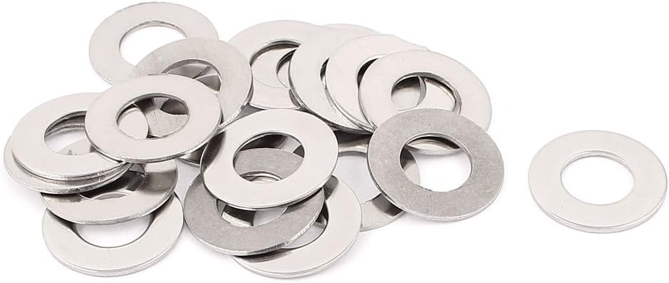 20pcs 304 Stainless Steel M12 Thin Flat Washers Silver Tone