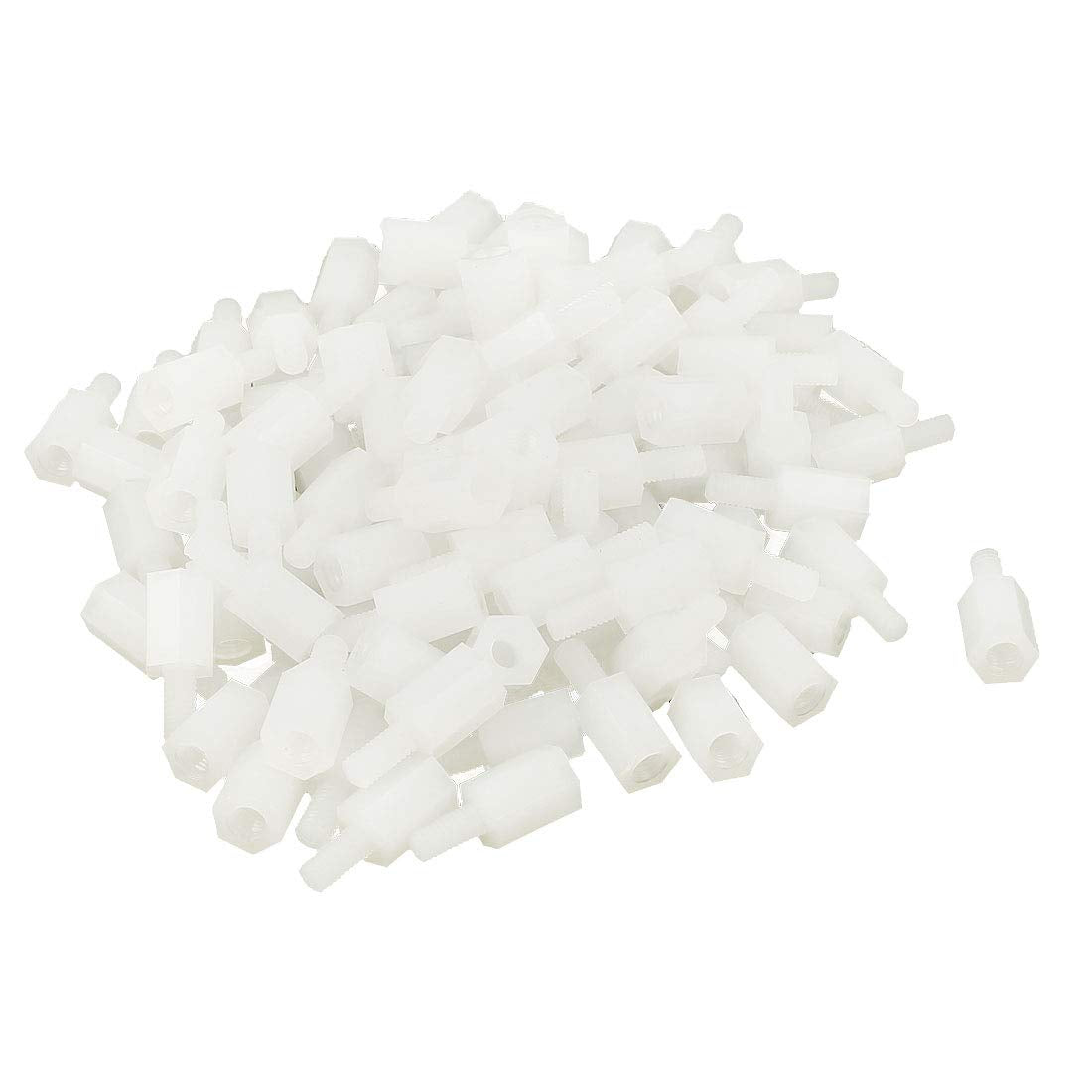 M3 8+6mm Male Female Thread Nylon Hex Standoff Spacer Screw 100pcs