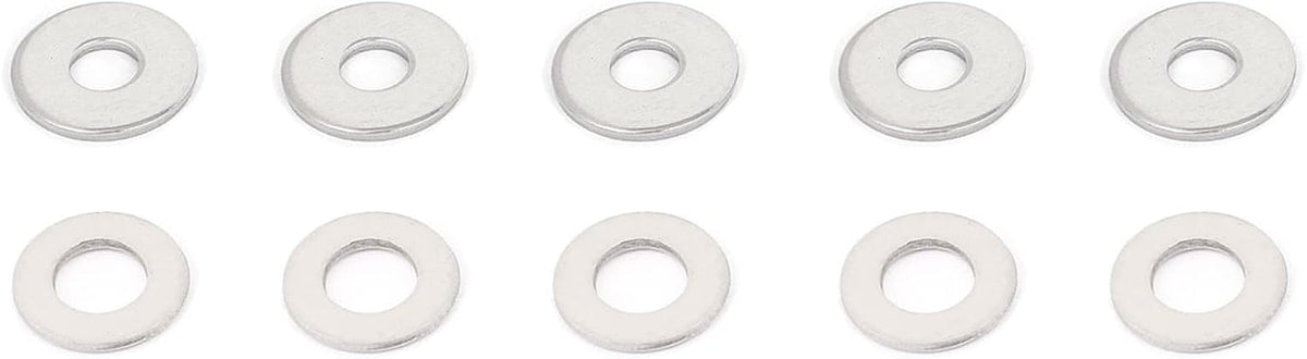 Round Flat Washer, M6x18mmx1.5mm and M6x12mmx0.9mm 304 Stainless Steel Silver Tone 300pcs