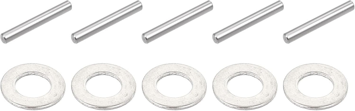 M5x10mmx1mm Round Flat Washer 100pcs and 5mm x 30mm Dowel Pin 304 Stainless Steel 10pcs
