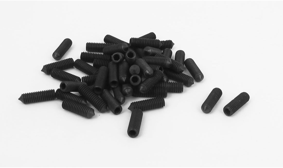 M3 x 10mm 12.9 Alloy Steel Hex Socket Set Cone Point Grub Screws 50pcs