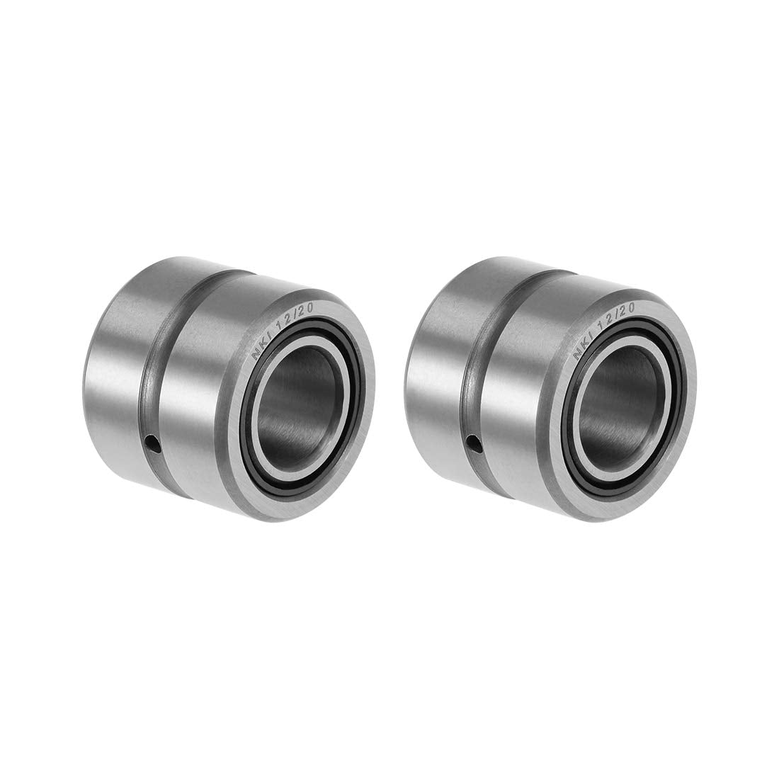 NKI12/20 Machined Ring Needle Roller Bearing with Inner Ring, 12mm Bore, 24mm OD, 20mm Width 18400N Static Load 14000N Dynamic Load 21000rpm Limiting Speed 2pcs