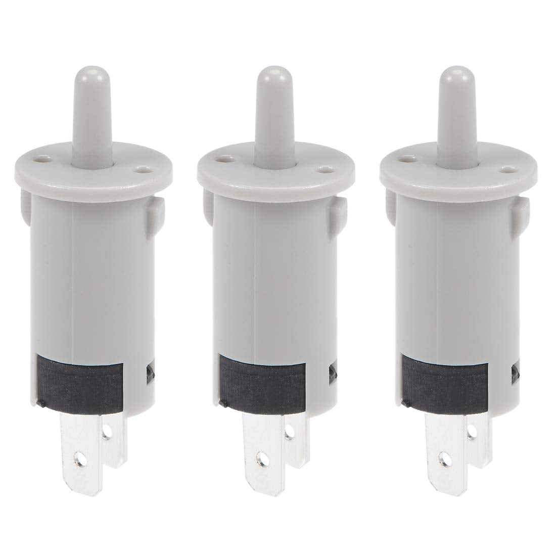 Refrigerator Door Light Switch 10mm Momentary Fridge Switch Normally Closed PS-KA5 AC 250V 1A Grey 3pcs
