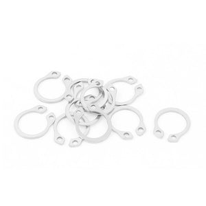 External Circlip Retaining Shaft Snap Clip Rings 12mm 10pcs
