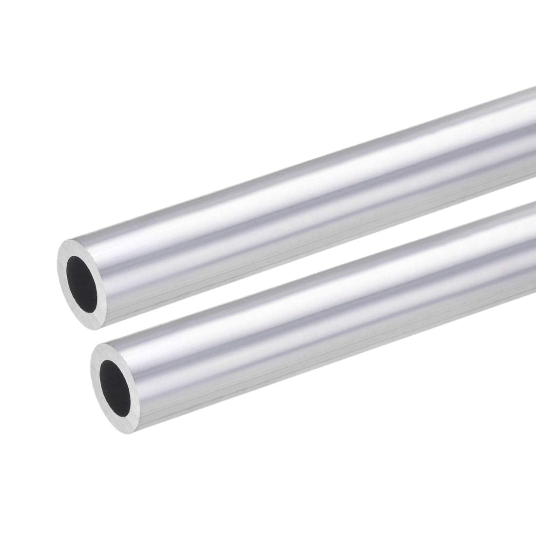 6063 Aluminum Round Tube, 22mm OD 14mm Inner Dia 300mm Length Seamless Straight Tubing 2 Pcs