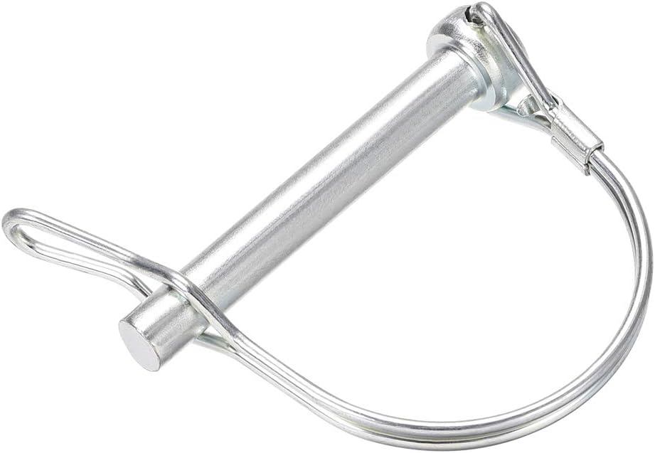 Shaft Locking Pin w Ear - 8mm x 60mm Coupler Pin for Farm Trailers Wagons Lawn Garden in Arch Round