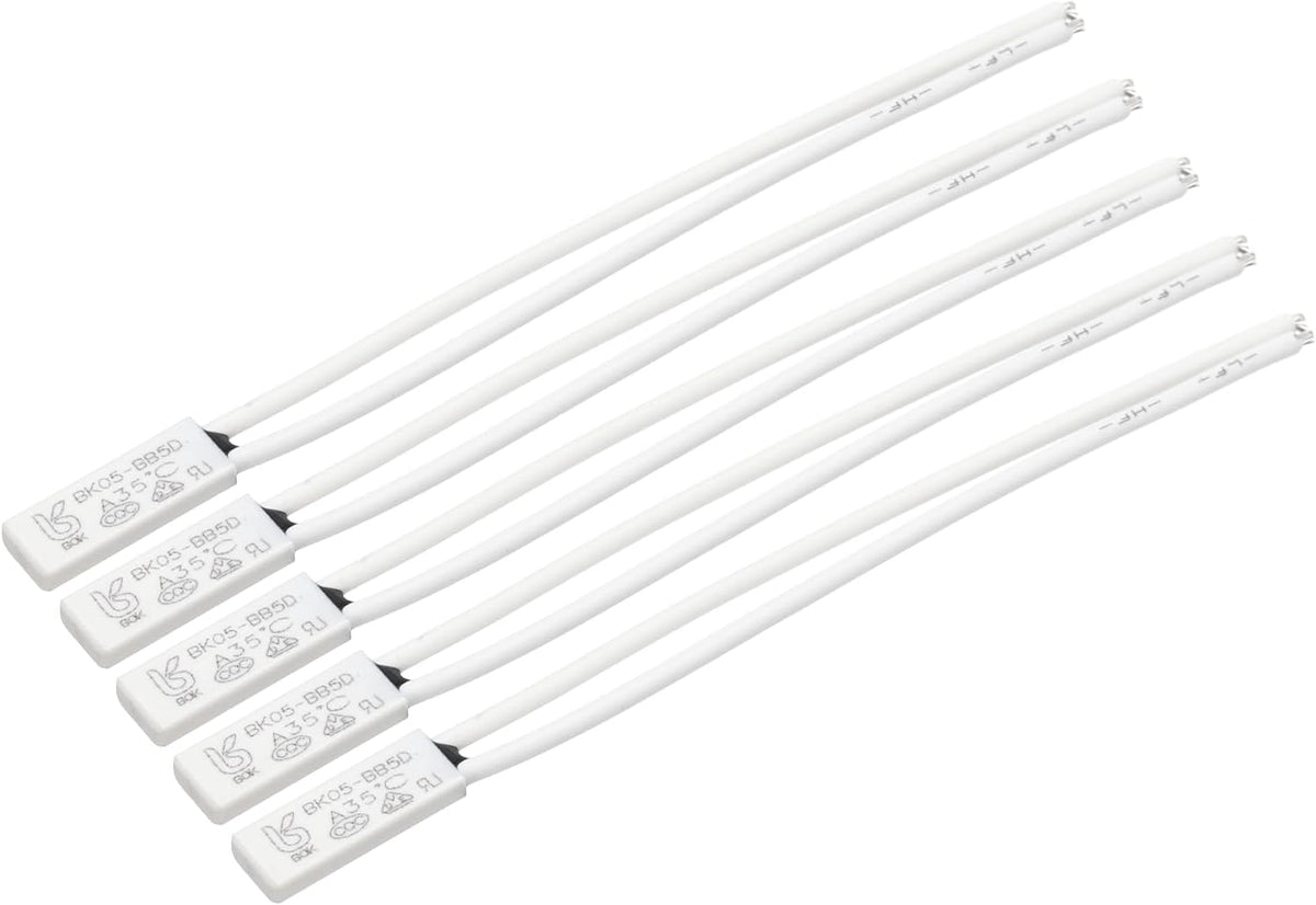5Pcs KSD9700 Thermostat, NO Temperature Control Switch 35C N.C 2A Plastic Bimetal Normally Closed Thermal Protector Thermal Switch