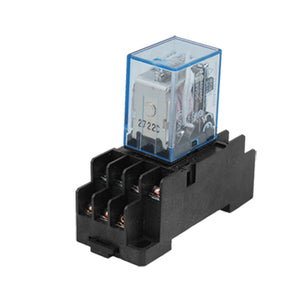 HH54P-L MY4NJ DC 24V Coil General Purpose Relay 4PDT 14 Pin with PYF14A Socket Base