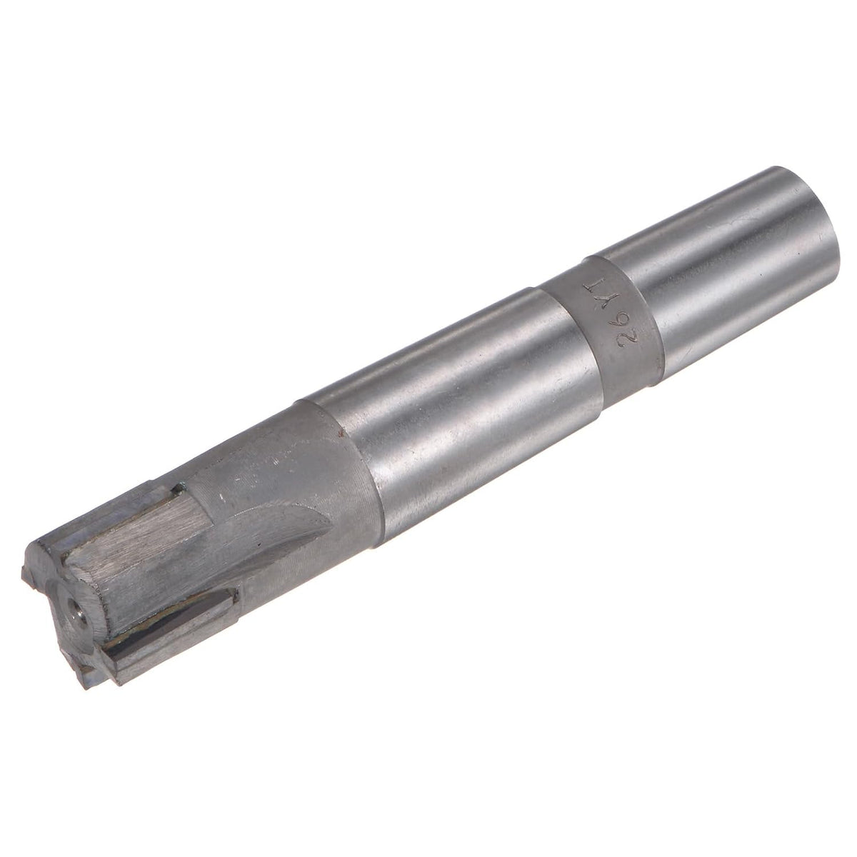 Square Nose End Mill, 26mm Cutting Dia P35 Tungsten Carbide Tip 4 Straight Flutes Milling Cutter with MT3 Morse Taper Shank