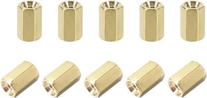 M2.5x6mm Female-Female Hex Brass PCB Motherboard Spacer Standoff for FPV Drone Quadcopter, Computer & Circuit Board 50pcs