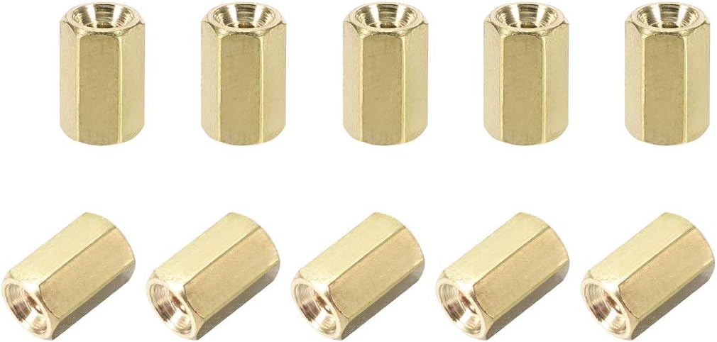 M2.5x6mm Female-Female Hex Brass PCB Motherboard Spacer Standoff for FPV Drone Quadcopter, Computer & Circuit Board 50pcs