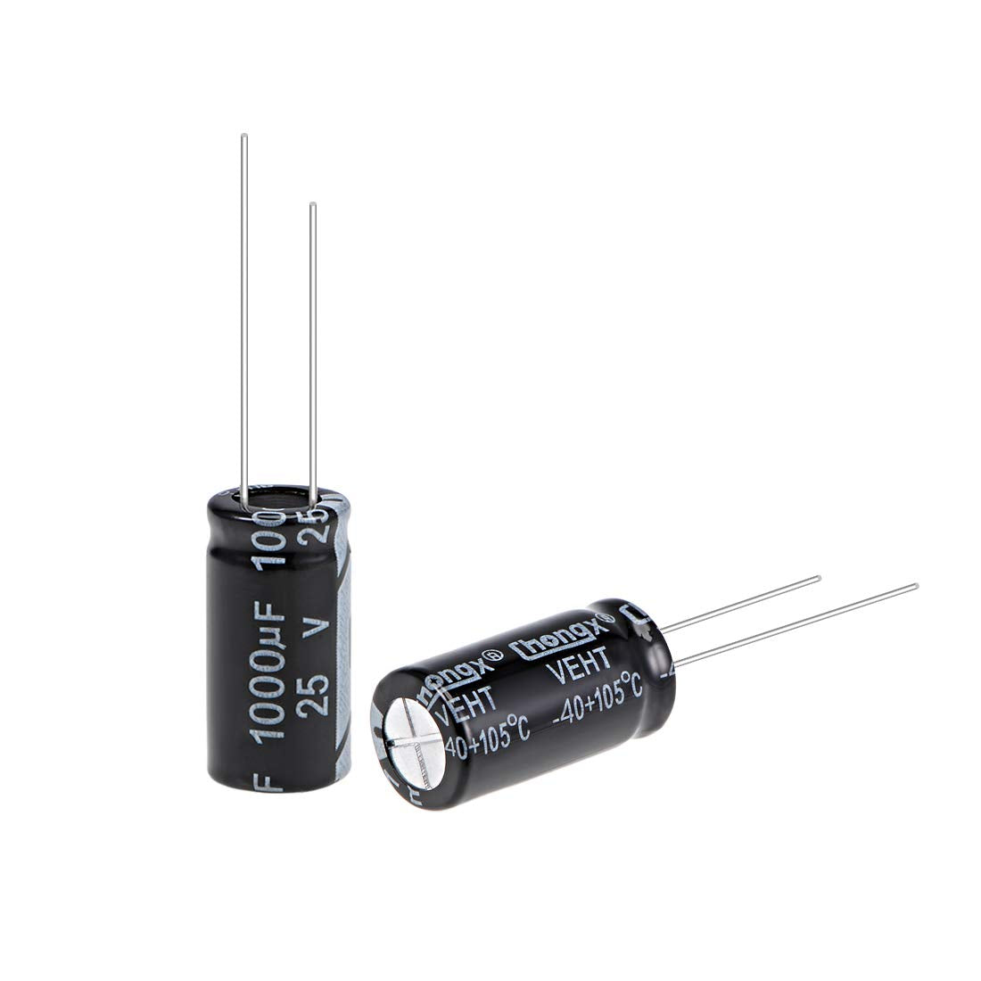 1000uF 25V Capacitor, Aluminum Electrolytic Capacitors 105C High Temp 50pcs