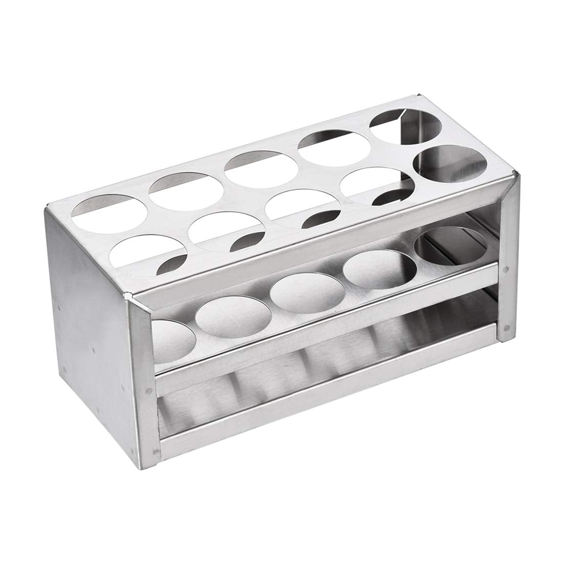 304 Stainless Steel Test Tube Holder Lab Stand Rack 10 Hole 3 Layer for 26-29.5mm Tubes