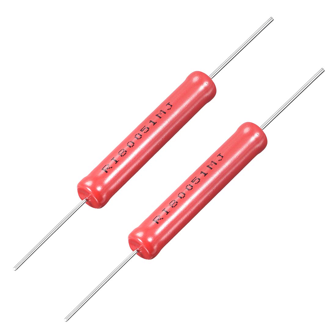 5W Power Rating 1M Ohm High Voltage Glass Glaze Film Resistor 2 Pcs