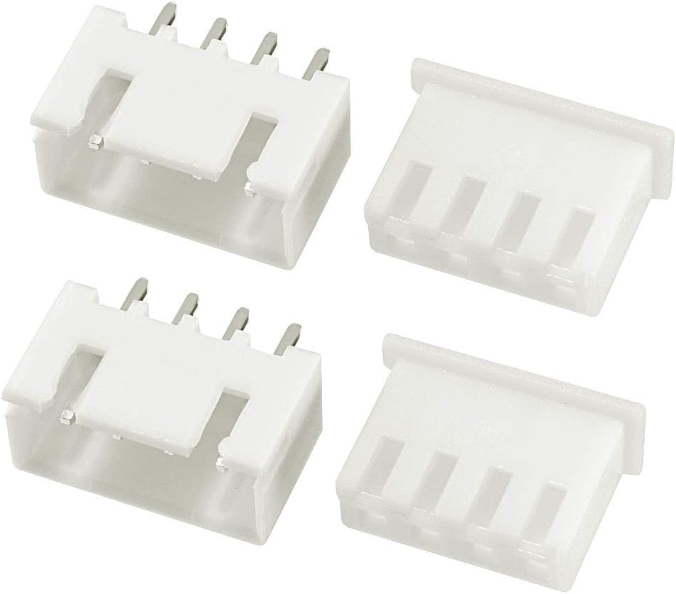 50 Pairs 2.54mm Pitch 4P XH2.54-4P Connector Female Pin Header + Housing