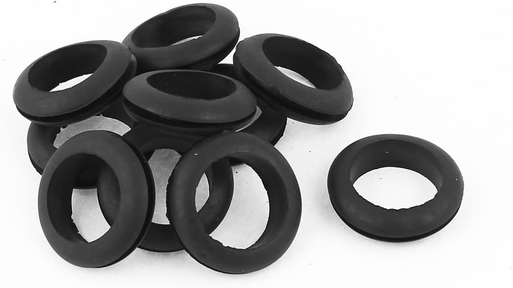 10Pcs 22mm Inner Dia Double Sides Rubber Cable Wiring Grommets Gasket
