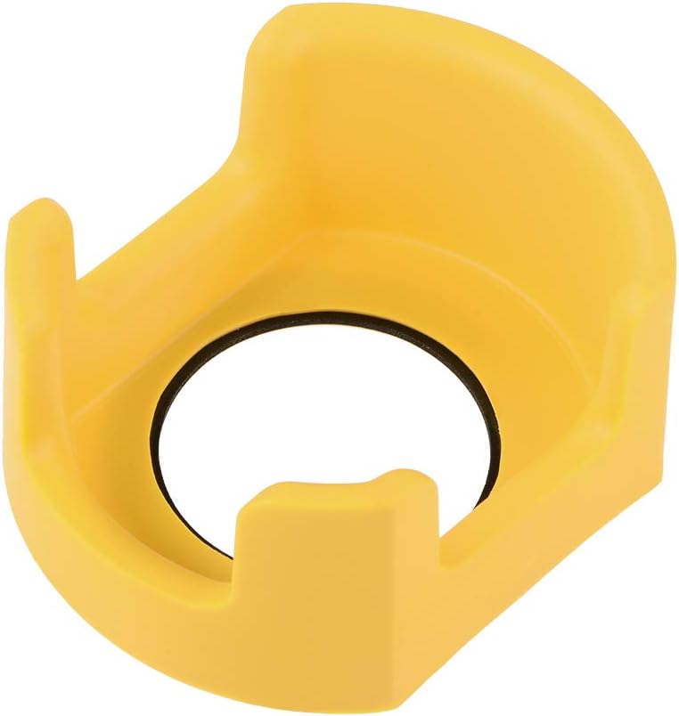 42mm Plastic Push Switch Button Protective Cover Circle Yellow 1pcs