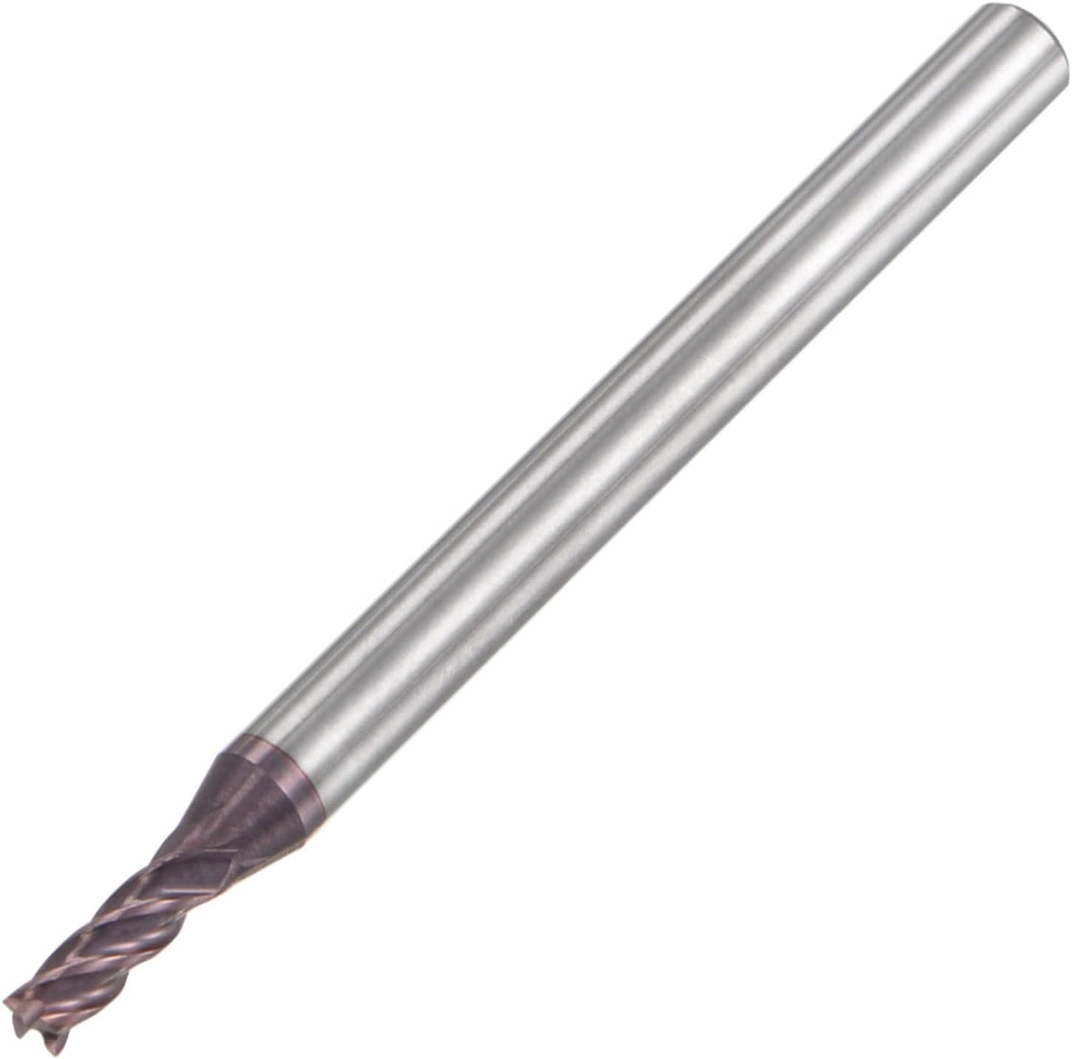 Square Nose End Mill, 2.5mm Tip Dia Solid Carbide AlTiN Coated CNC Router Bits 4 Flute Spiral Milling Cutter HRC55 with 4mm Shank 50mm (2-inch) Length