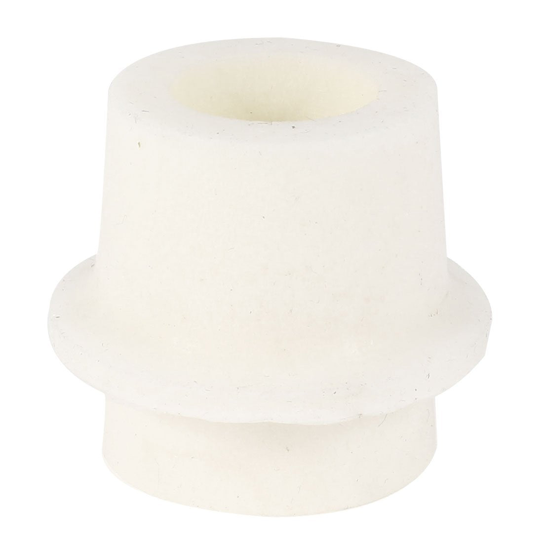 37mm-41mm 25mm Hole Dia Conical Flask Foamed Silicone Stopper Beige