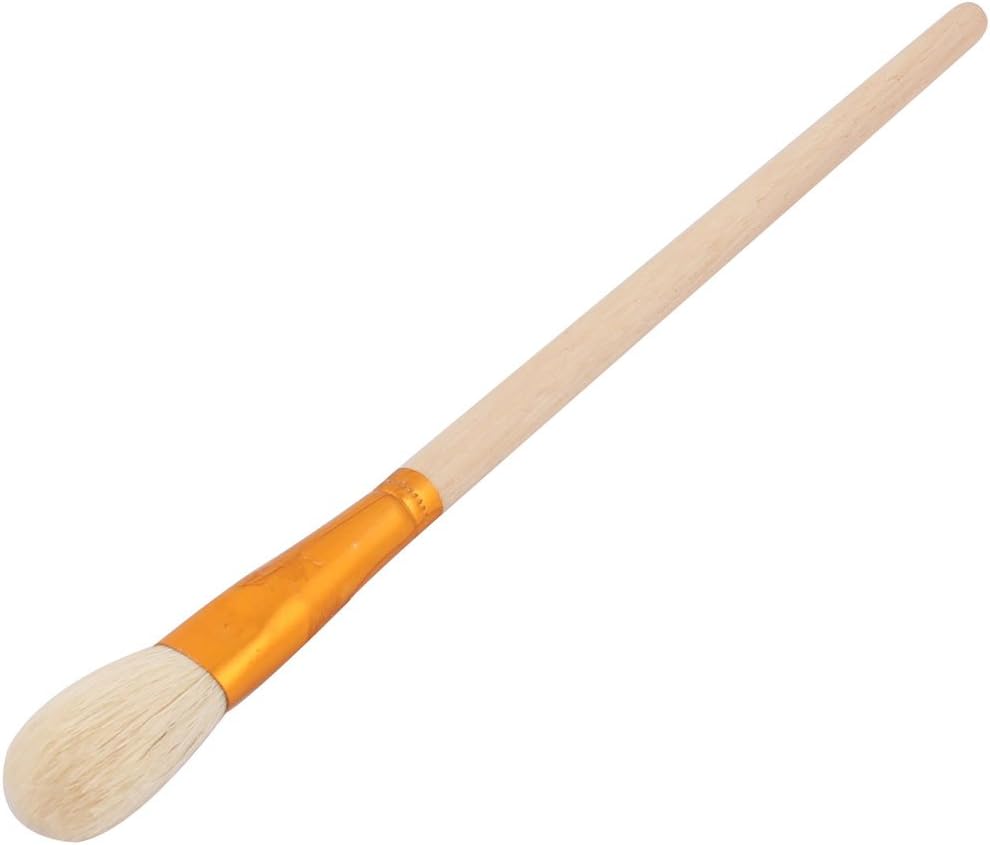 LinkMejor Faux Fur Head Wood Handle Round Shaped Art Oil Paint Painting Brush 3pcs