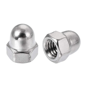 Acorn Hex Cap Nuts - 30Pcs M5 Dome Nuts 304 Stainless Steel Hexagon Decorative Cap Nut for Screws Bolts Silver Tone