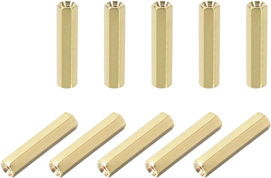 M2.5x20mm Female-Female Hex Brass PCB Motherboard Spacer Standoff for FPV Drone Quadcopter, Computer & Circuit Board 50pcs