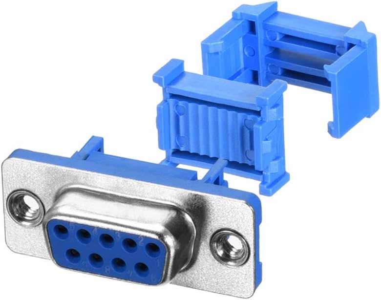 IDC D-Sub Ribbon Cable Connector 9-pin 2-Row Female Socket IDC Crimp Port Terminal Breakout for Flat Ribbon Cable Pack of 20