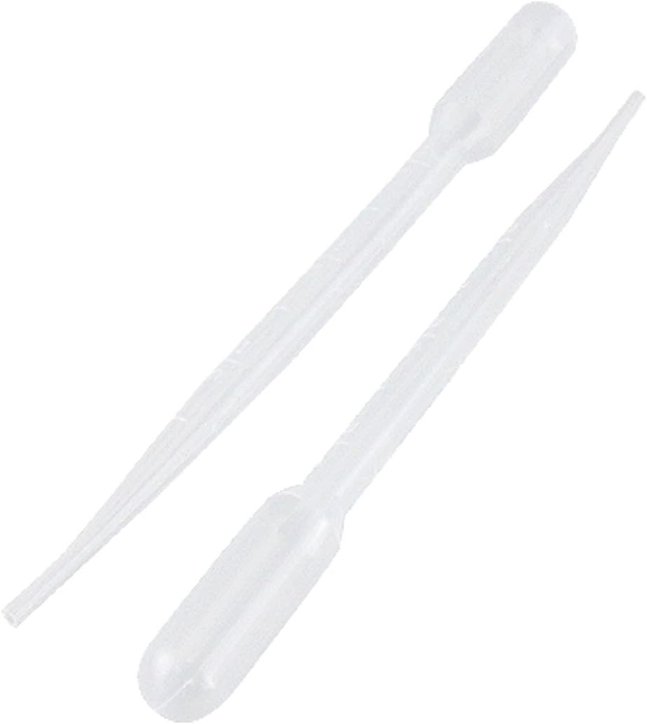 100 Pcs Laboratory Set Clear Plastic Graduated Straw Droppers 3mL