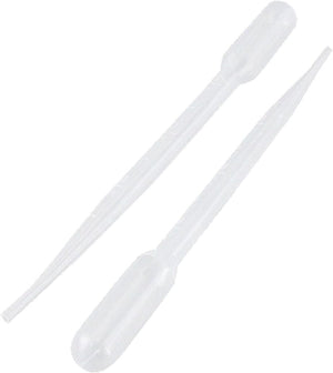 100 Pcs Laboratory Set Clear Plastic Graduated Straw Droppers 3mL