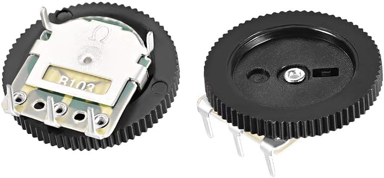 10K Ohm Dial Wheel Potentiometer for Audio Stereo Volume Switch Control 16x6mm 20Pcs