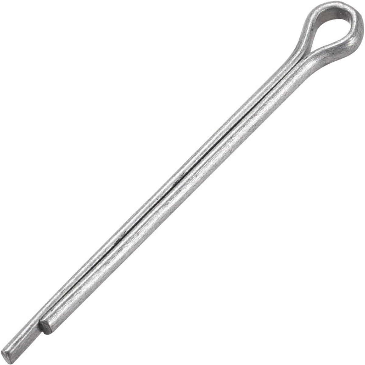 Split Cotter Pin - 5/32 inch x 2 23/64 inch (4mm x 60mm) Carbon Steel 2-Prongs Silver Tone Fastener Clip Key 25Pcs