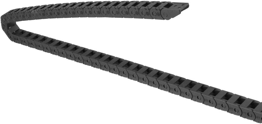 Drag Chain Cable Carrier Open Type with End Connectors R18 10X11mm 1 Meter Plastic for Electrical CNC Router Machines