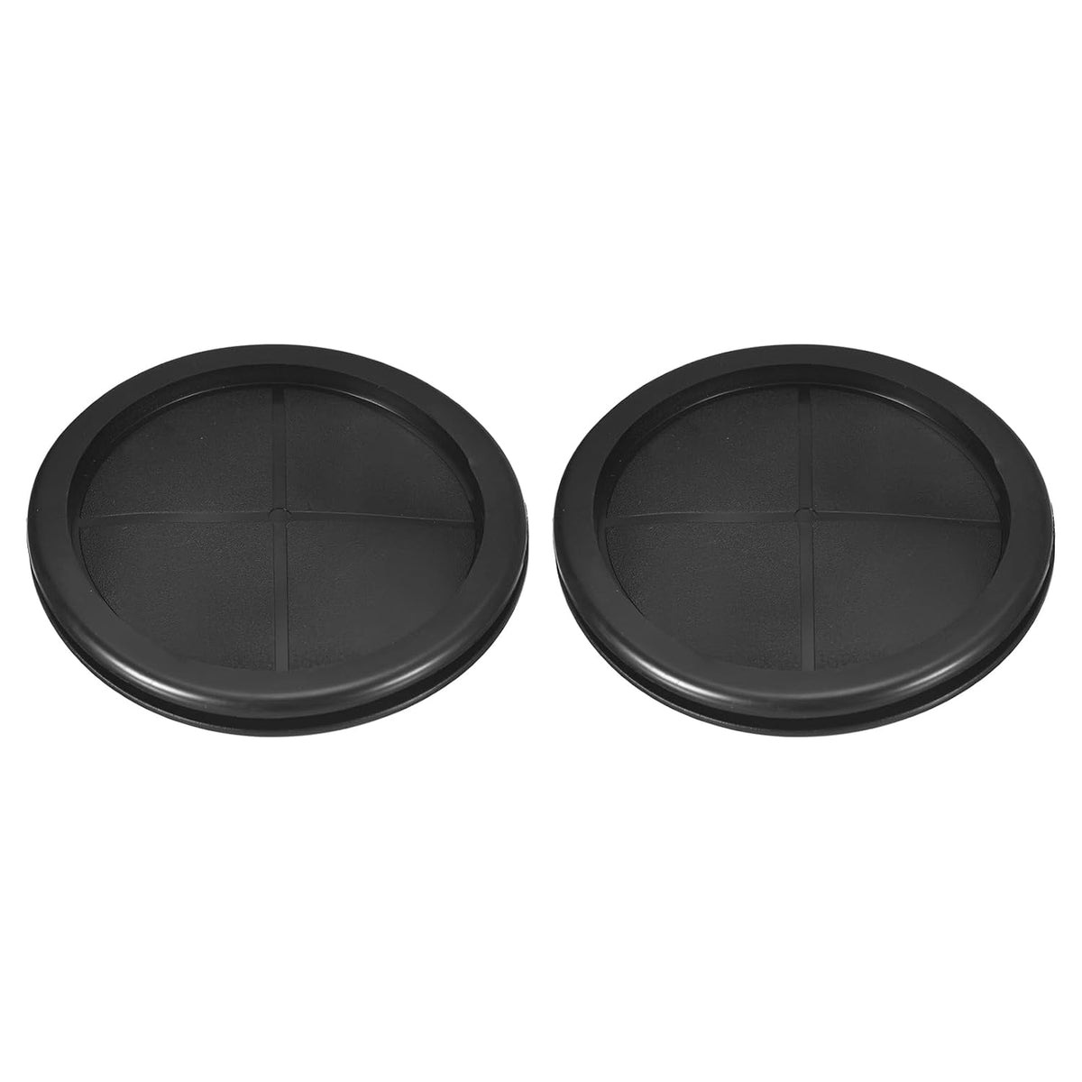 2Pcs Rubber Grommets 4" (100mm) Drill Hole, 3-2/4" (90mm) ID Double Sided Hole Plugs Ring Gasket for Firewall Cable Wire Protecting, Black