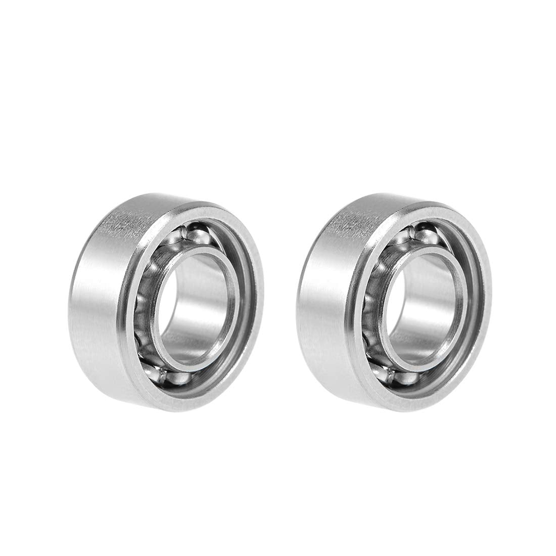 R188 Deep Groove Ball Bearing 1/4-inchx1/2-inchx3/16-inch Open Type Chrome Steel Bearings 2pcs