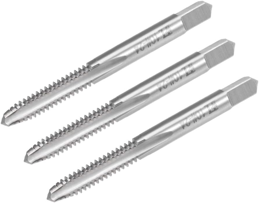 Machine Tap #10-24 UNC Thread 2B Class 3 Flutes High Speed Steel Screw Threading Tap Tapping Tool 3pcs