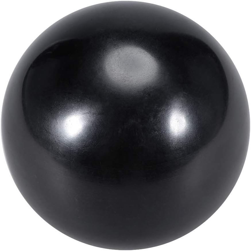 2 Pcs Thermoset Ball Knob M16x20mm Female Thread Machine Handle 50mm Diameter Smooth Rim Black
