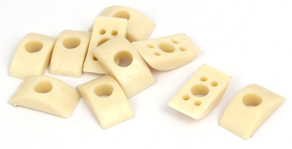 8mm Hole Dia Furniture Connector Half Moon Nuts Spacer Washer Beige 10PCS