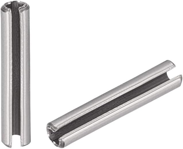 Slotted Spring Pin - M1.5 x 8mm 304 Stainless Steel Split Spring Roll Dowel Pins Plain Finish 100Pcs