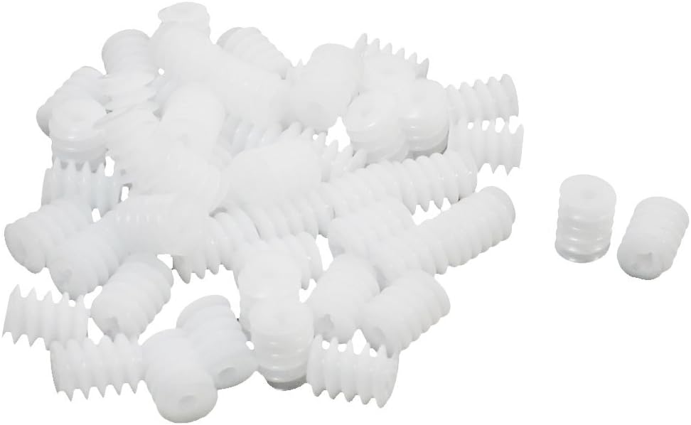 Plastic RC Model Motor Shaft Slow Down Worm Gear 2mm x 6mm x 8mm 50pcs