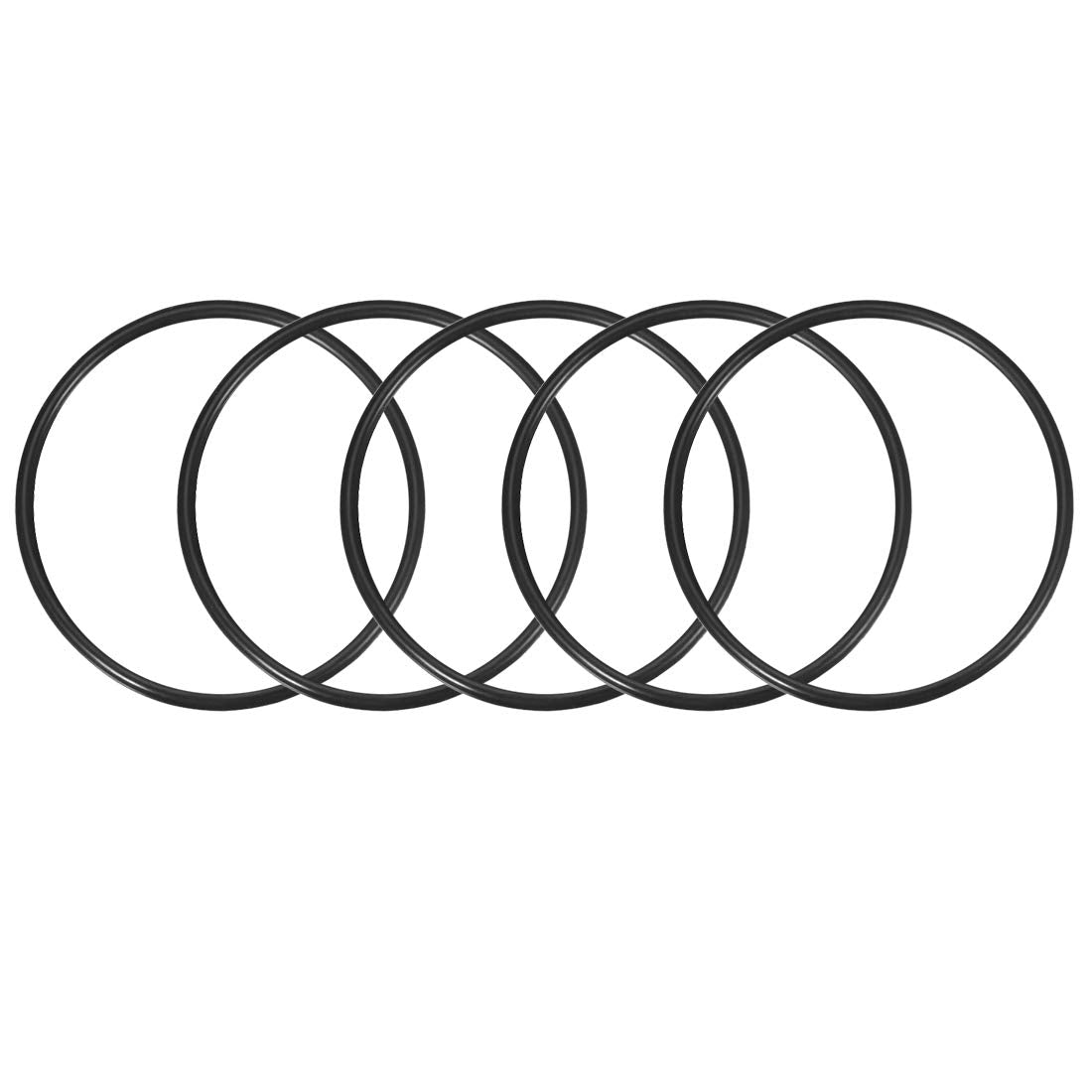 Nitrile Rubber O-Rings 80mm OD 72mm ID 4mm Width, Metric Sealing Gasket for Automotive Machine Plumbing, Pack of 5
