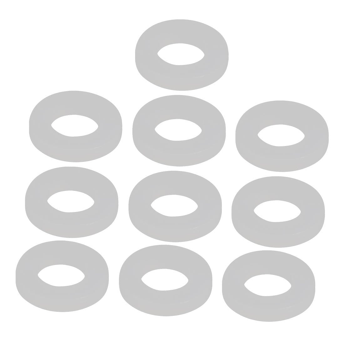 10pcs Clear Silicone Round Flat Washer Assortment Size 10x19x3mm Flat Washer