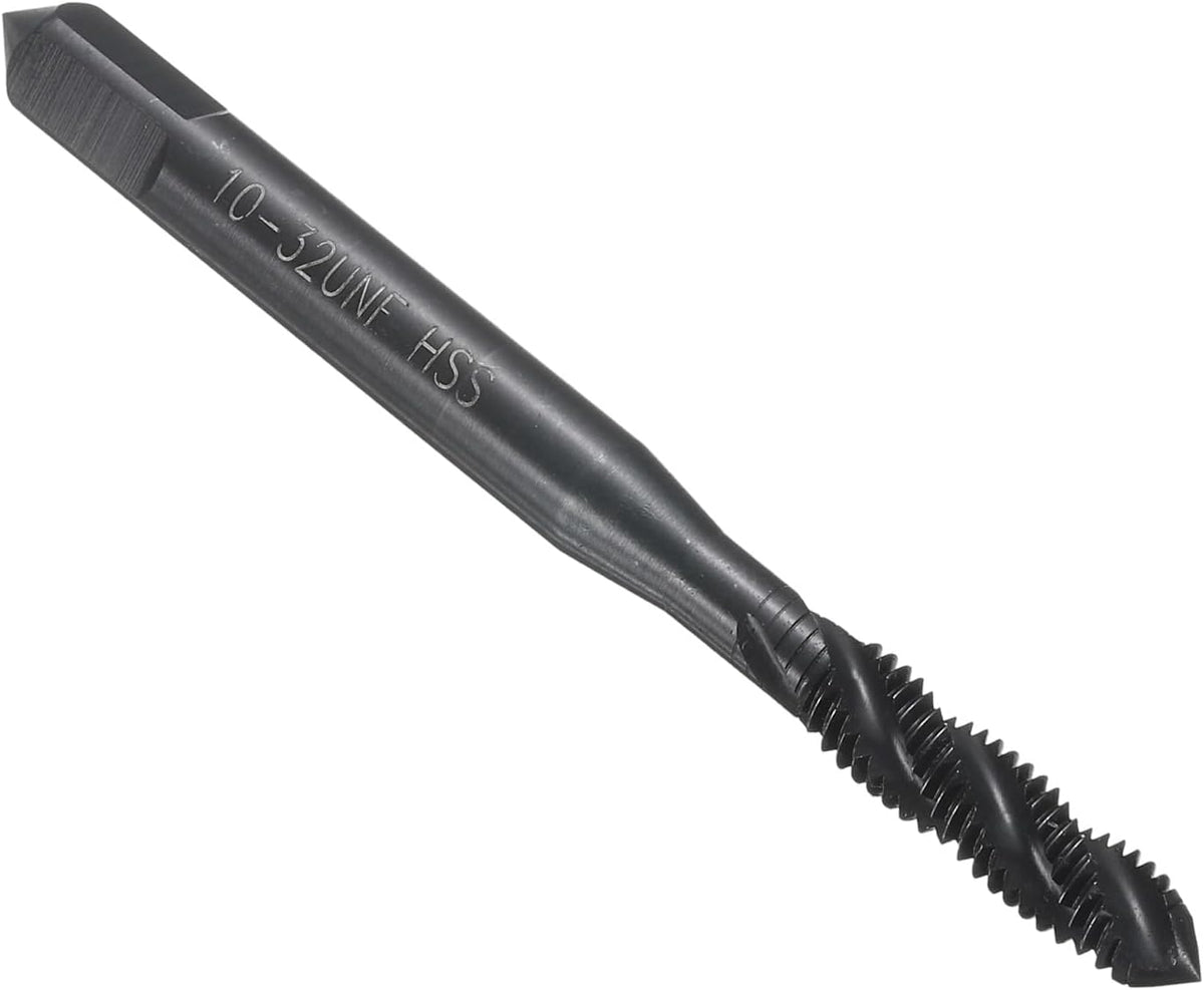 Spiral Flute Thread Taps 10-32 UNF H2 Machine Threading Tap Bit, Nitrided Coated Screw Tapping Repair Tool, M2 High-Speed Steel (HSS6542)