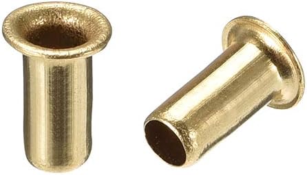 Hollow Rivet,4mm x 8mm Through Hole Copper Hollow Rivets Grommets Double-Sided Circuit Board PCB 200Pcs