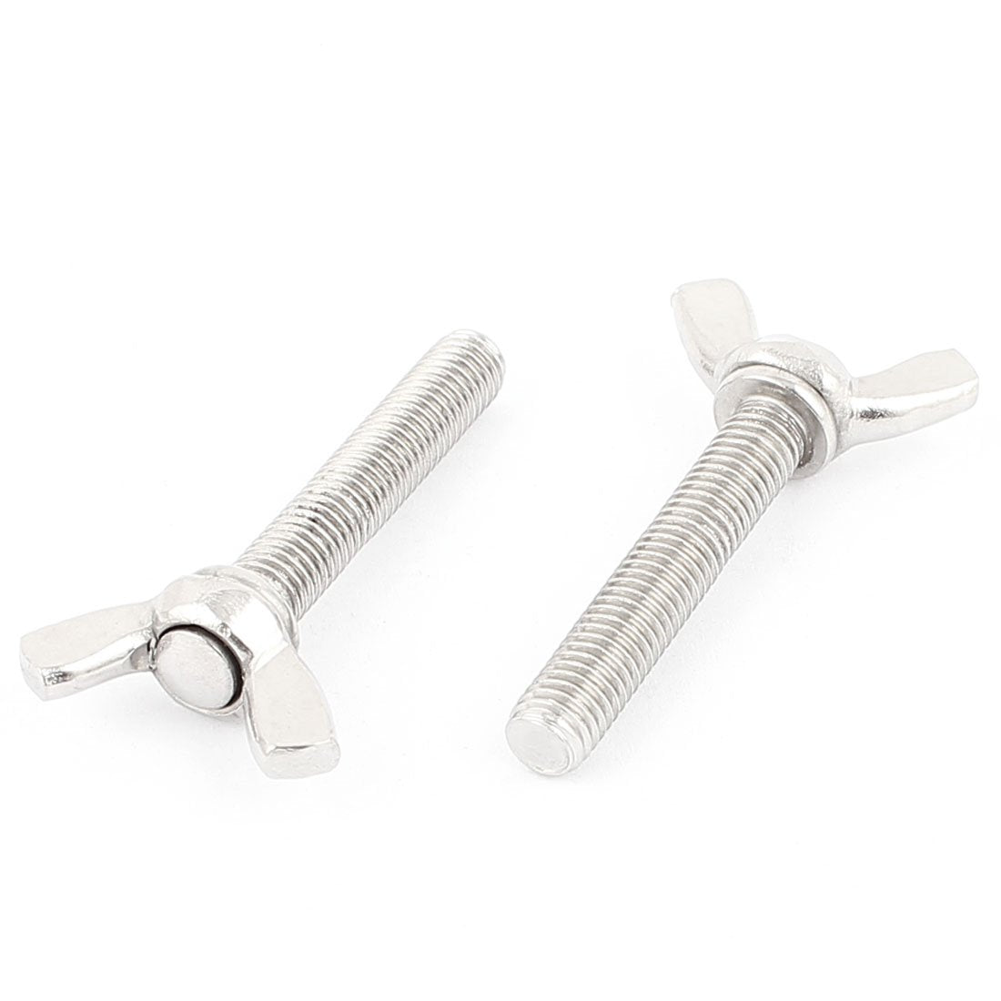 60mm Long M8 Thread 304 Stainless Steel Butterfly Wing Screws 2pcs